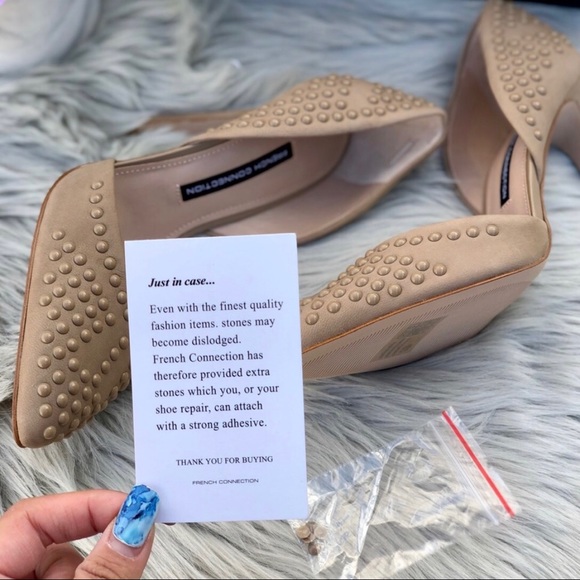 French Connection Maggie Studded Leather Pumps - Picture 3 of 8